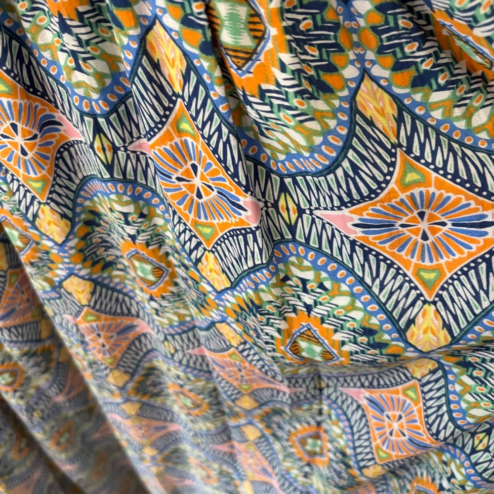 Current Air Contrast Quilted Bodice Maxi Dress In Navy and Multi. Size Small. - Picture 7 of 15